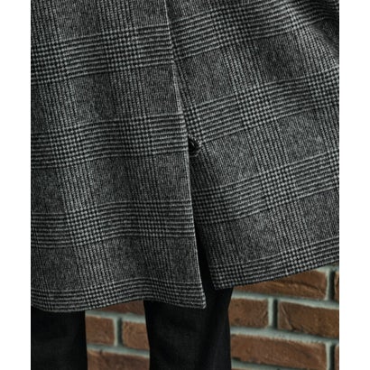 ◆【BOWLER HAT LABEL】SDGSグレンチェックアルスターコート （ブラック(219)）｜詳細画像