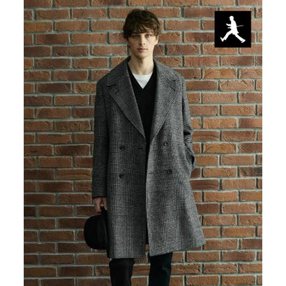 ◆【BOWLER HAT LABEL】SDGSグレンチェックアルスターコート （ブラック(219)）｜詳細画像