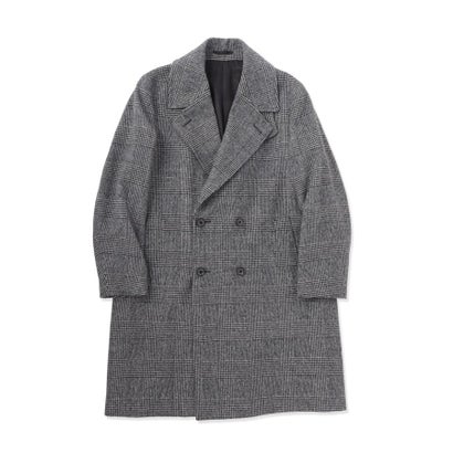 ◆【BOWLER HAT LABEL】SDGSグレンチェックアルスターコート （ブラック(219)）｜詳細画像