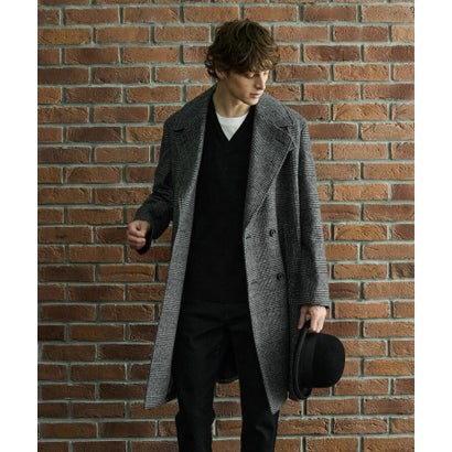 ◆【BOWLER HAT LABEL】SDGSグレンチェックアルスターコート （ブラック(219)）｜詳細画像