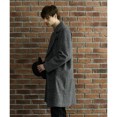 ◆【BOWLER HAT LABEL】SDGSグレンチェックアルスターコート （ブラック(219)）｜詳細画像
