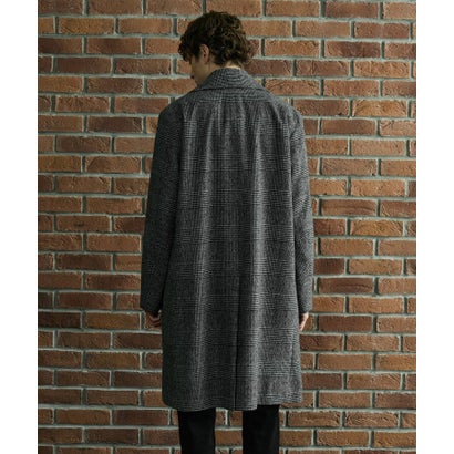 ◆【BOWLER HAT LABEL】SDGSグレンチェックアルスターコート （ブラック(219)）｜詳細画像