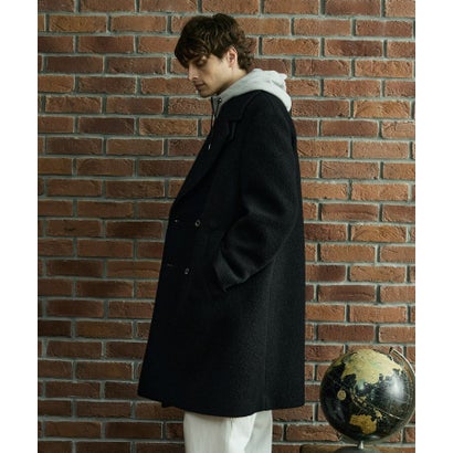 ◆【BOWLER HAT LABEL】スーパーライトウール混アルスターコート （ブラック(019)）｜詳細画像