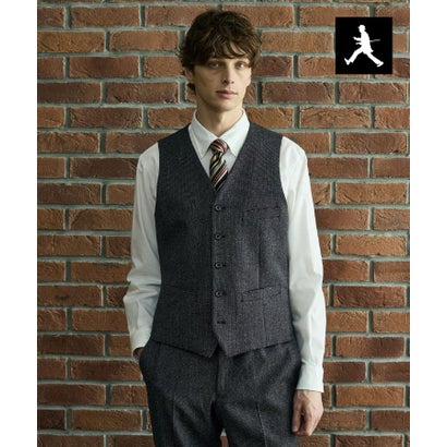 ◆【BOWLER HAT LABEL】ピンヘッドミルドウール ベスト （ブラック(019)）｜詳細画像