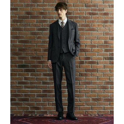 ◆【BOWLER HAT LABEL】ピンヘッドミルドウール ベスト （ブラック(019)）｜詳細画像