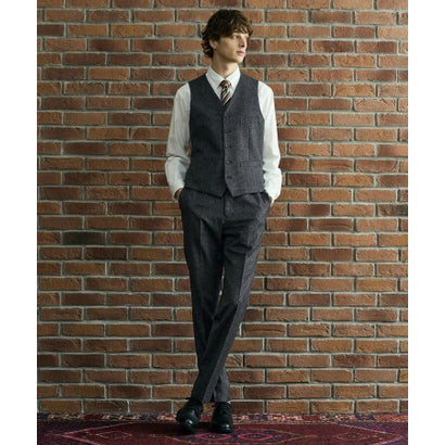 ◆【BOWLER HAT LABEL】ピンヘッドミルドウール ベスト （ブラック(019)）｜詳細画像