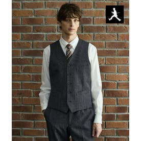 ◆【BOWLER HAT LABEL】ピンヘッドミルドウール ベスト （ブラック(019)）