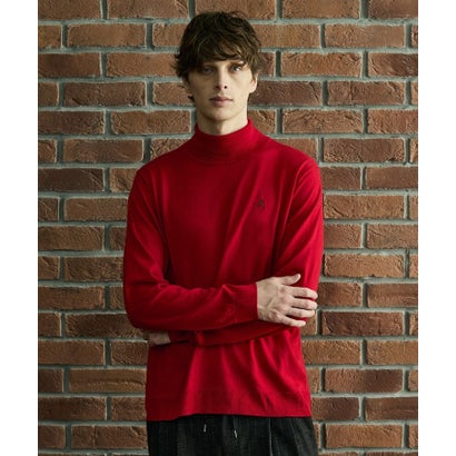 ◆【BOWLER HAT LABEL】日本製タートルネックニット （レッド(063)）｜詳細画像
