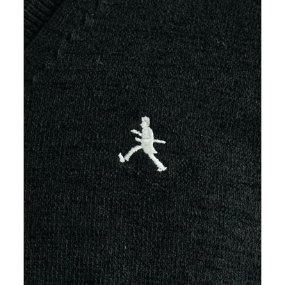◆【BOWLER HAT LABEL】ベロアモールVネックニット （ブラック(019)）｜詳細画像