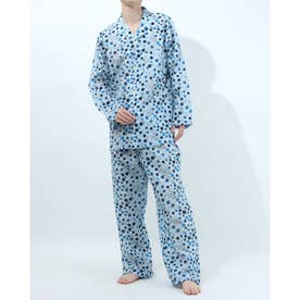 長袖テーラードパジャマ （ブルー）