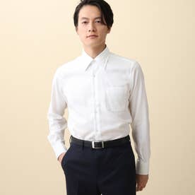 【Sサイズ～】市松紋 ドレスシャツ (ホワイト)