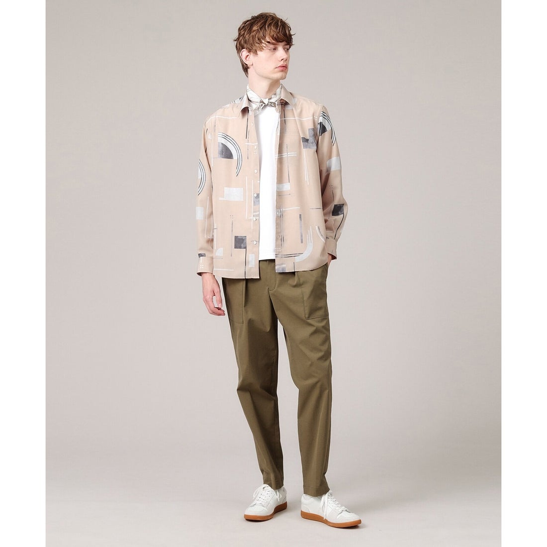 タケオキクチ TAKEO KIKUCHI アールデコ調アーカイブDM総柄シャツ 