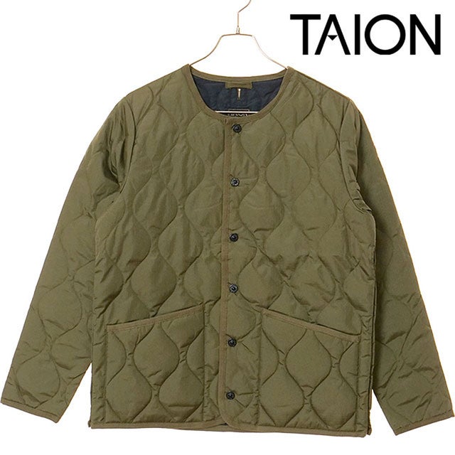 U MILITARY CREW NECK DOWN JKT D.OLIVE [-104B2ML-1] （D.OLIVE）