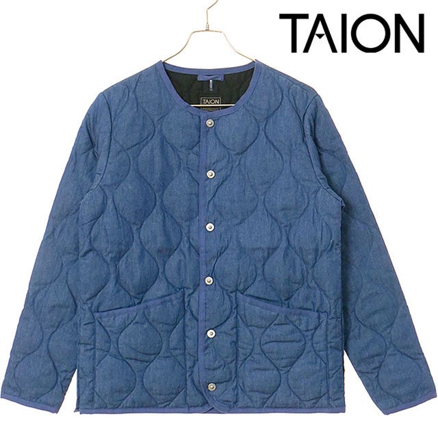 U MILITARY CREW NECK DOWN JKT INDIGO-DENIM [-104B2ML-1] （INDIGO-DENIM）