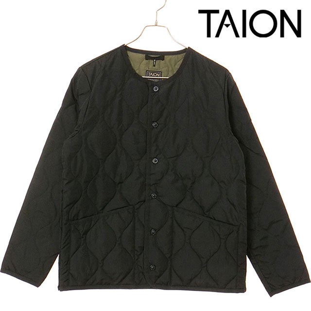 U MILITARY CREW NECK DOWN JKT BLACK [-104B2ML-1] （BLACK）