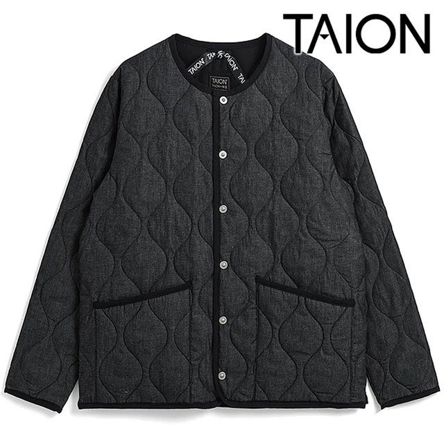 MILITARY CREW NECK DOWN JKT BLACK-DENIM [-104B2ML-1] （BLACK-DENIM）