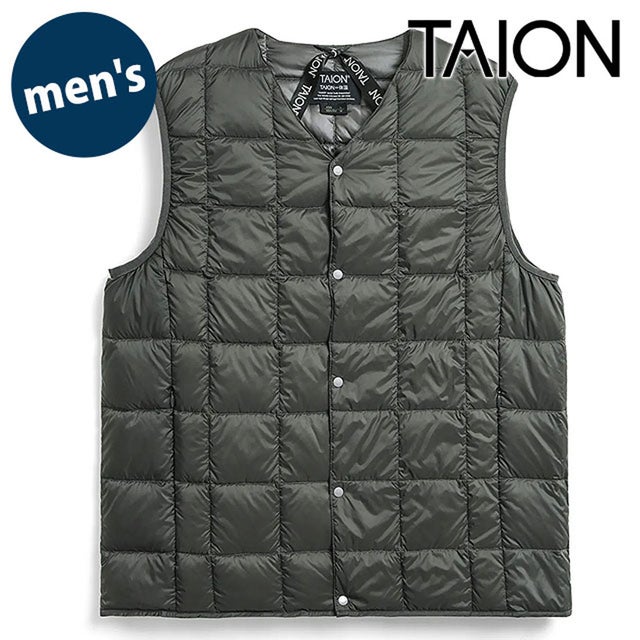 V NECK BUTTON DOWN VEST D.CHARCOAL [-001] （D.CHARCOAL）