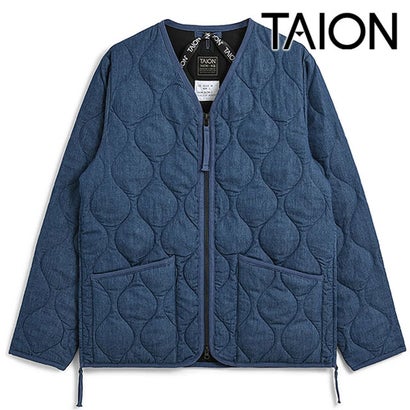 MILITARY W-ZIP V NECK DOWN JKT INDIGO-DENIM [-101ZML-1] （INDIGO-DENIM）｜詳細画像