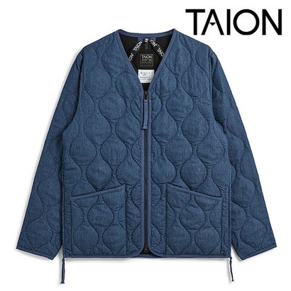 MILITARY W-ZIP V NECK DOWN JKT INDIGO-DENIM [-101ZML-1] （INDIGO-DENIM）｜詳細画像