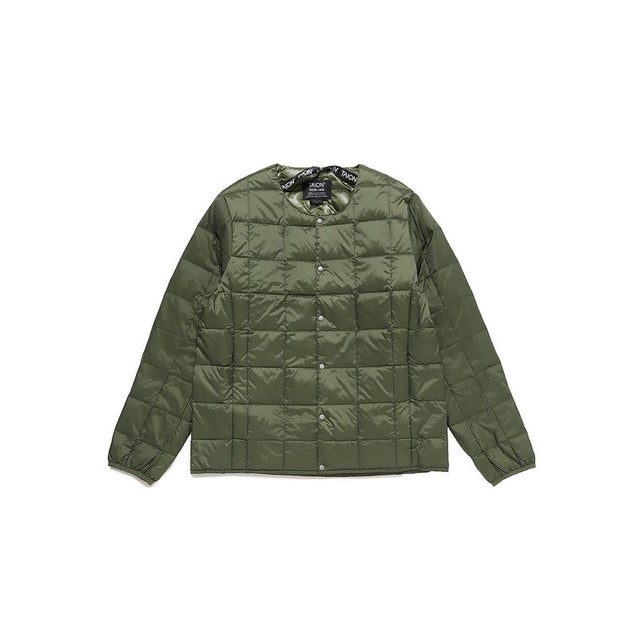 /CREW NECK BUTTON DOWN JKT （OLIVE）