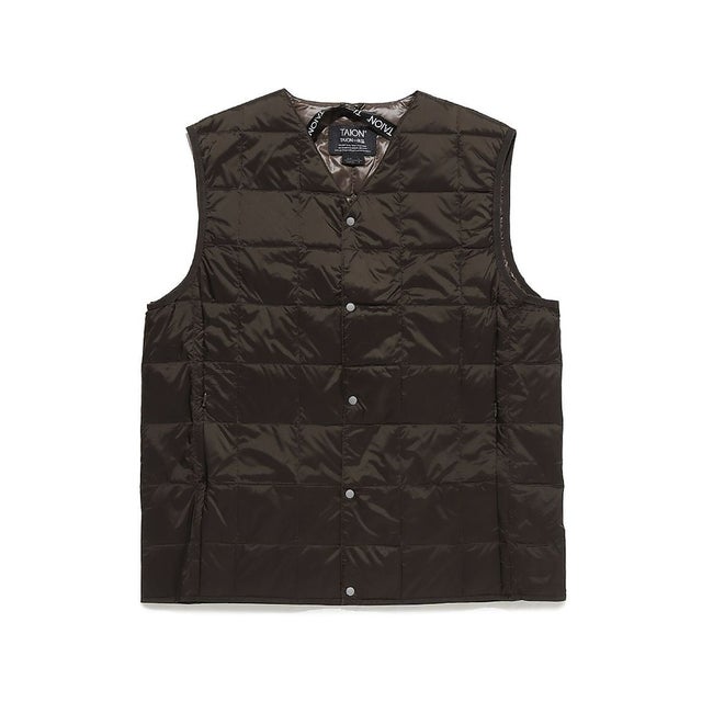 /V NECK BUTTON DOWN VEST （D.CHOCO）