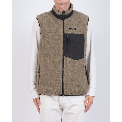 マウンテン リバーシブル ダウン×ボア ハイネック ベスト （BLACK/BEIGE）｜詳細画像