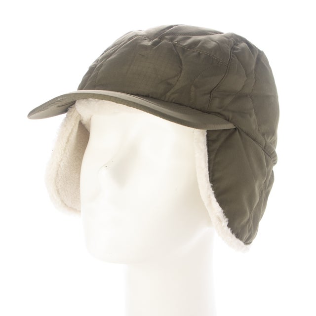 ミリタリー ダウン×ボア ウォームキャップ （D.OLIVE/CREAM）