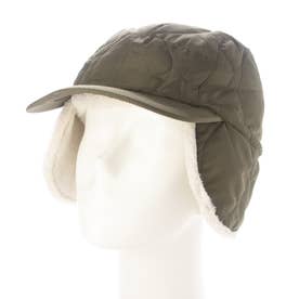 ミリタリー ダウン×ボア ウォームキャップ （D.OLIVE/CREAM）