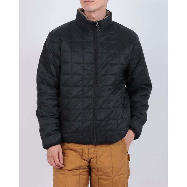 マウンテン リバーシブル ダウン×ボア ハイネック ジャケット （BLACK/BEIGE）