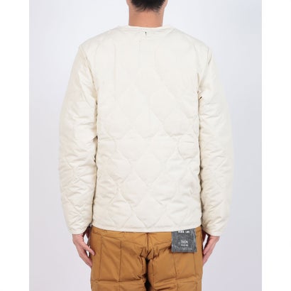 ミリタリー Vネックジップ ダウンジャケット （OFF WHITE）｜詳細画像