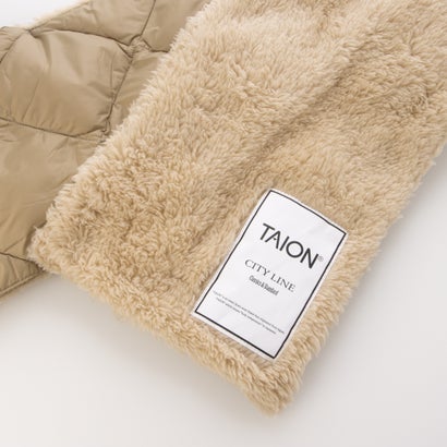 タイオン TAION シティ リバーシブル ダウンマフラー （KHAKI/G.BEIGE）｜詳細画像