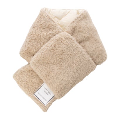 タイオン TAION シティ リバーシブル ダウンマフラー （OFF WHITE/G.BEIGE）｜詳細画像