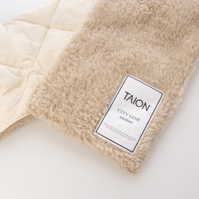 タイオン TAION シティ リバーシブル ダウンマフラー （OFF WHITE/G.BEIGE）｜詳細画像