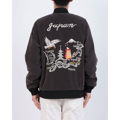 ジャパンスペシャル リバーシブル スカジャン ダウンジャケット （GRAY/BK）｜詳細画像