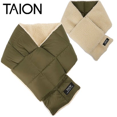 MOUNTAIN REVERSIBLE DOWN×BOA SCARF D.OLIVE/CREAM [-R201MT] （D.OLIVE/CREAM）｜詳細画像