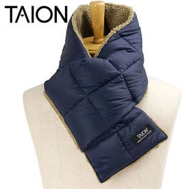 MOUNTAIN REVERSIBLE DOWN×BOA SCARF D.NAVY/BEIGE [-R201MT] （D.NAVY/BEIGE）
