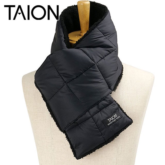 MOUNTAIN REVERSIBLE DOWN×BOA SCARF BLACK/BLACK [-R201MT] （BLACK/BLACK）