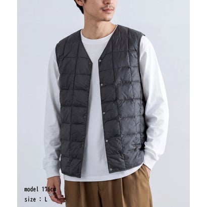 TAION-001 V NECK BUTTON DOWN VEST （チャコールグレー）｜詳細画像