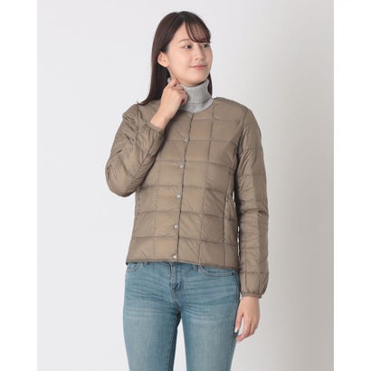 ベーシック クルーネックボタン インナーダウンジャケット （KHAKI）｜詳細画像