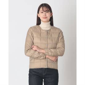 ベーシック クルーネックボタン インナーダウンジャケット （S.BEIGE）