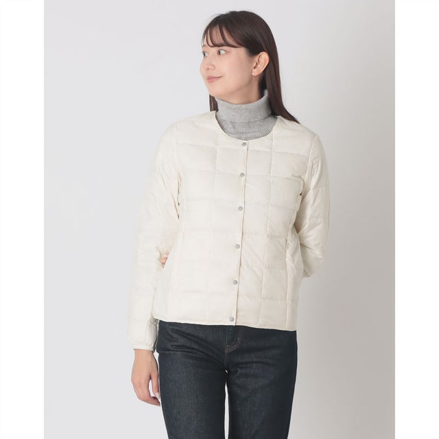 ベーシック クルーネックボタン インナーダウンジャケット （OFF WHITE）