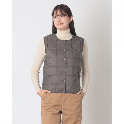 ベーシック クルーネックボタン インナーダウンベスト （GRAY）｜詳細画像