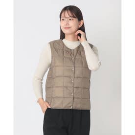 ベーシック クルーネックボタン インナーダウンベスト （KHAKI）