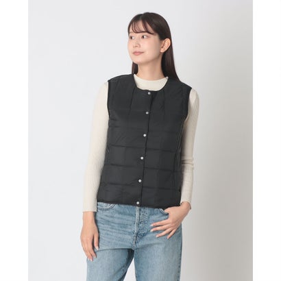 ベーシック クルーネックボタン インナーダウンベスト （BLACK）｜詳細画像