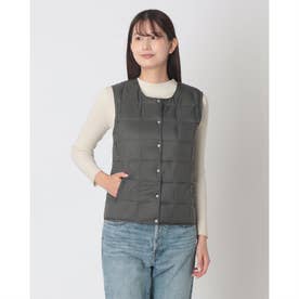 ベーシック クルーネックボタン インナーダウンベスト （D.CHARCOAL）