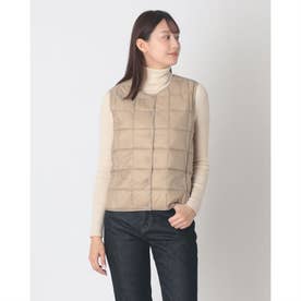 ベーシック クルーネックボタン インナーダウンベスト （S.BEIGE）