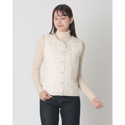 ベーシック クルーネックボタン インナーダウンベスト （OFF WHITE）｜詳細画像