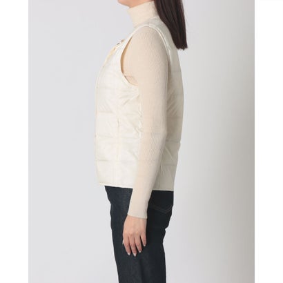 ベーシック クルーネックボタン インナーダウンベスト （OFF WHITE）｜詳細画像