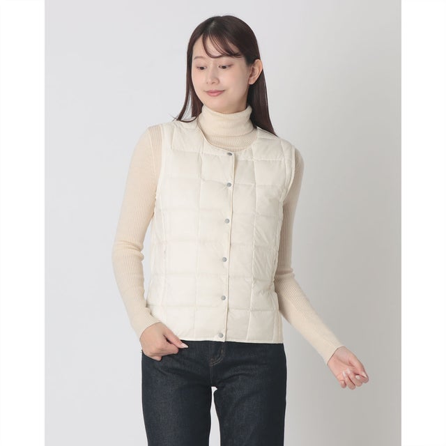 ベーシック クルーネックボタン インナーダウンベスト （OFF WHITE）