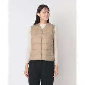 ベーシック Vネックボタン インナーダウンベスト （S.BEIGE）